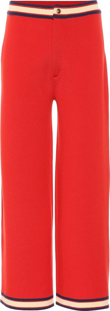 Gucci High-rise wide-leg wool pants