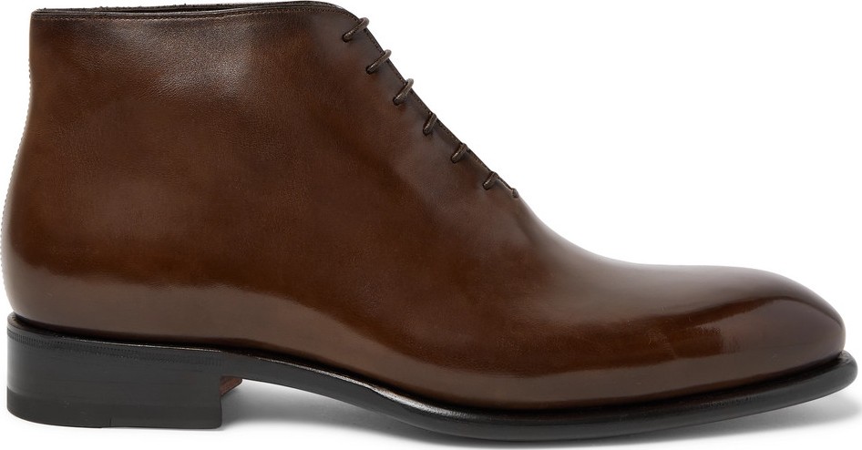 Santoni Whole-Cut Leather Boots