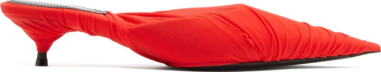 Balenciaga Draped jersey point-toe mules