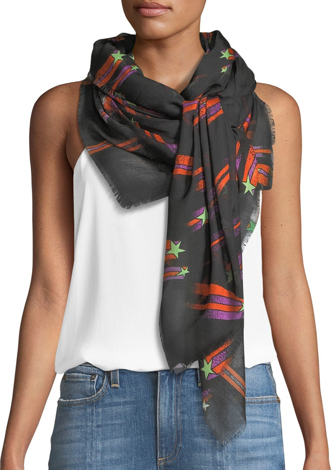 Rockins Shooting Stars Fringe Scarf