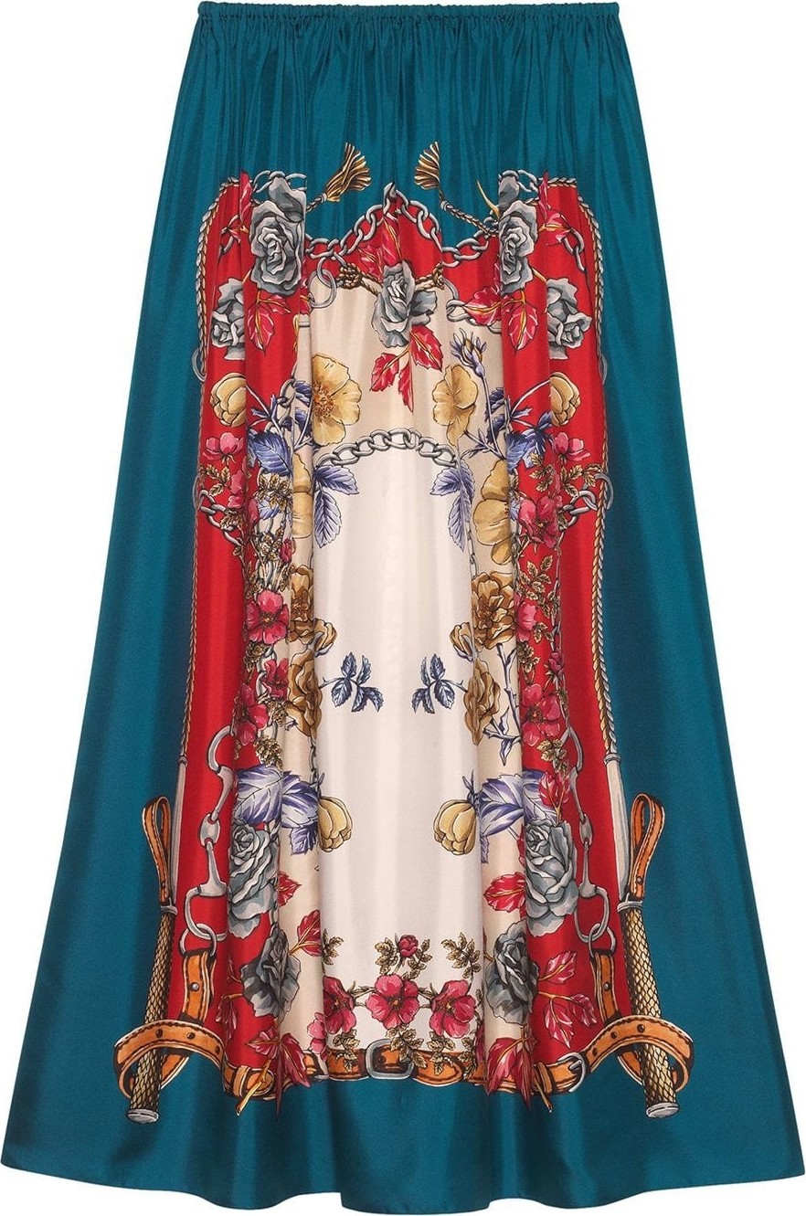 Gucci Silk skirt with Boudoir print