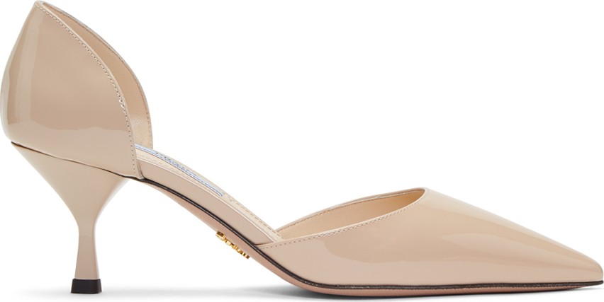 Prada Beige Patent D'Orsay Heels