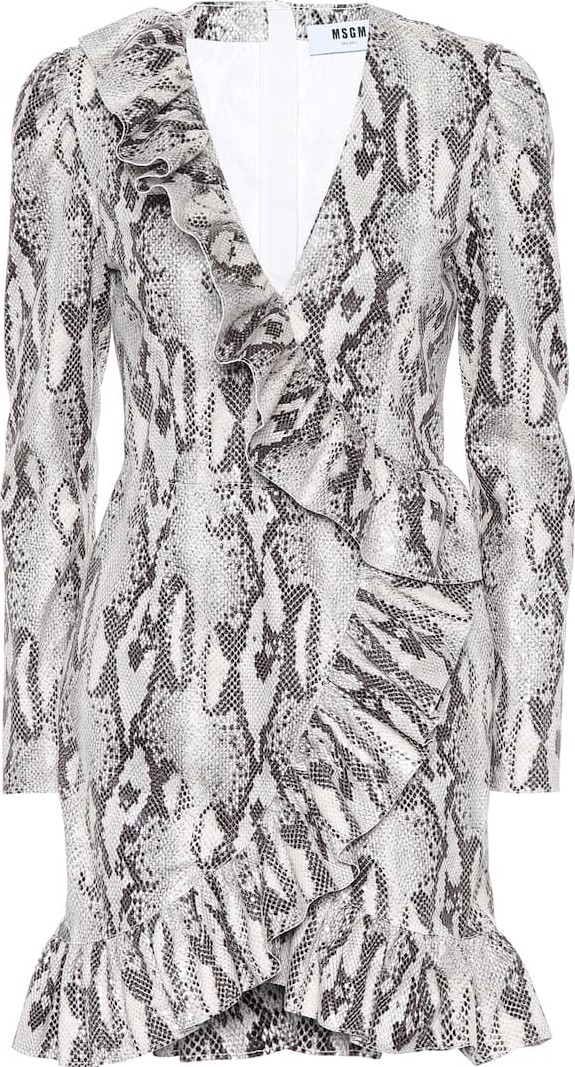 MSGM Faux snakeskin minidress