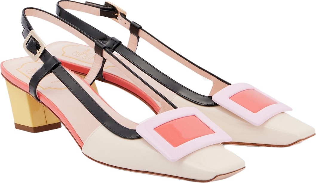 Roger Vivier - Belle Vivier 45 patent leather slingback pumps Roger Vivier - Belle Vivier 45 patent leather slingback pumps