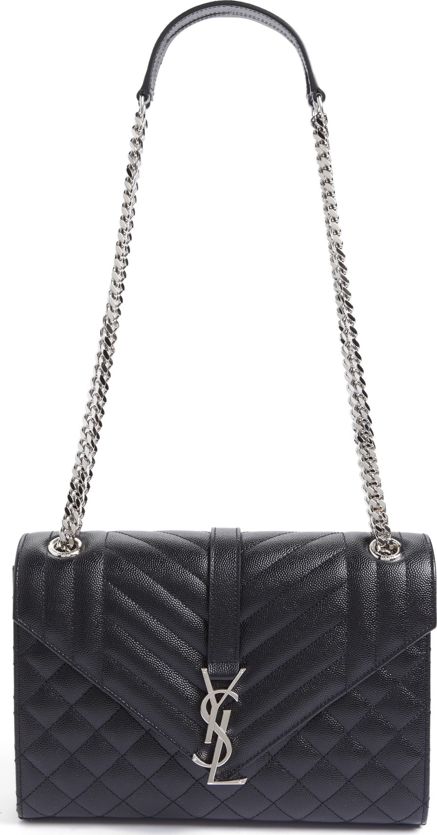 Saint Laurent Large Monogram Quilted Leather Shoulder Bag