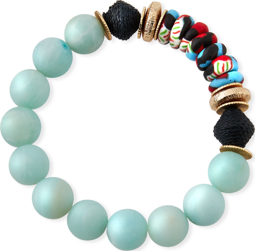 Akola Amazonite & Glass Bead Bracelet