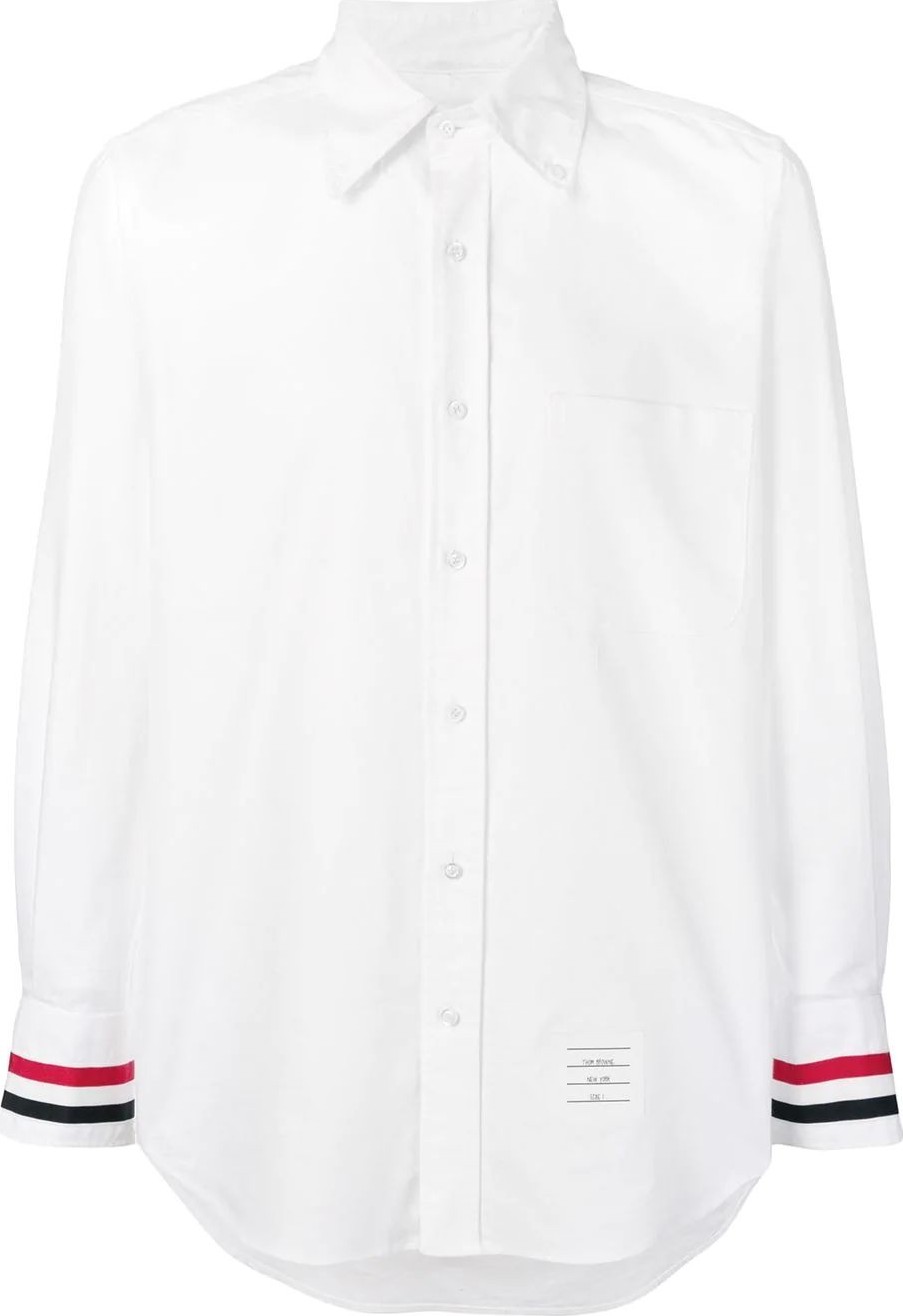 Thom Browne Grosgrain Cuff Oxford Shirt