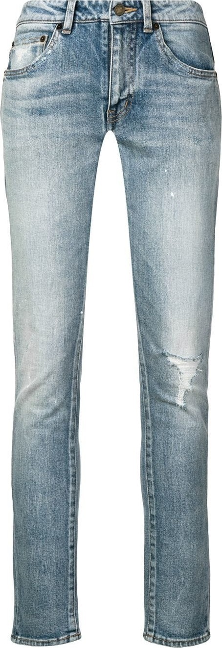 Saint Laurent distressed skinny jeans