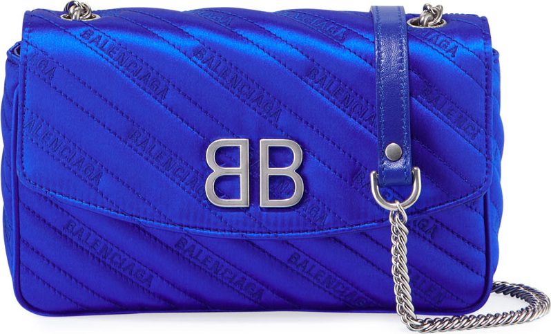 Balenciaga BB Satin Wallet on a Chain