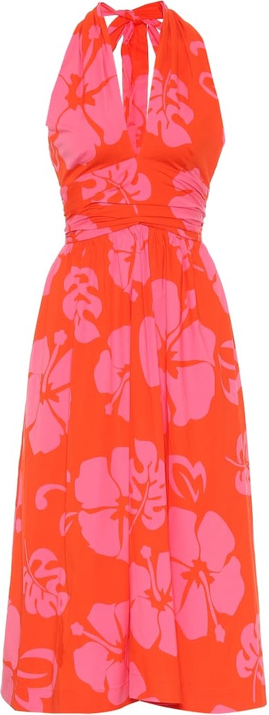Staud Moana floral stretch-cotton dress