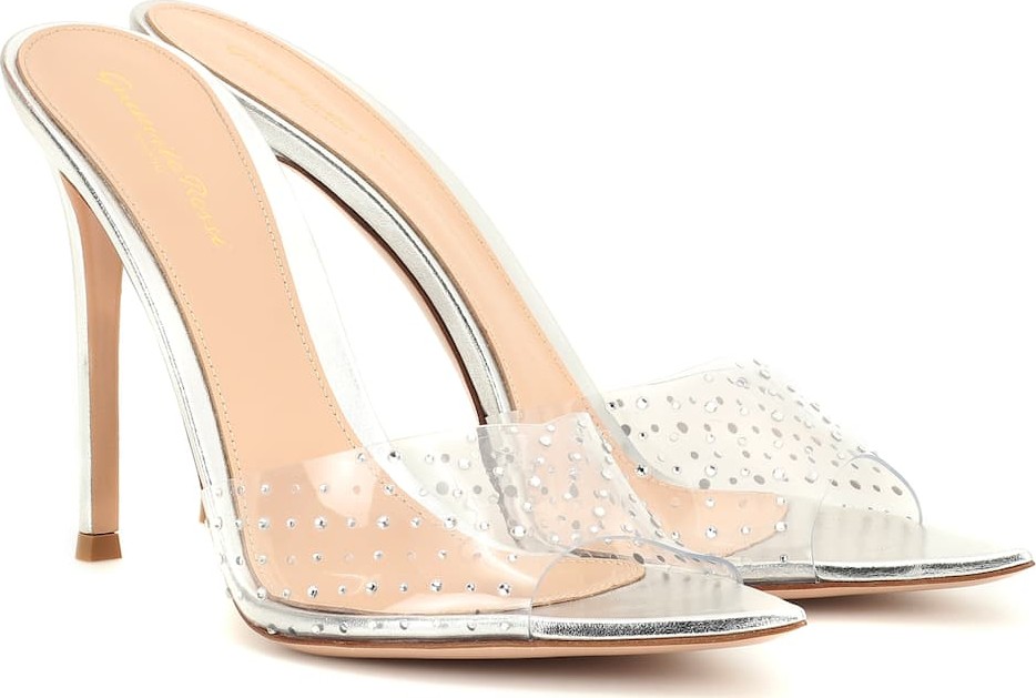 Gianvito Rossi Exclusive to Mytheresa – Elle 105 embellished leather mules