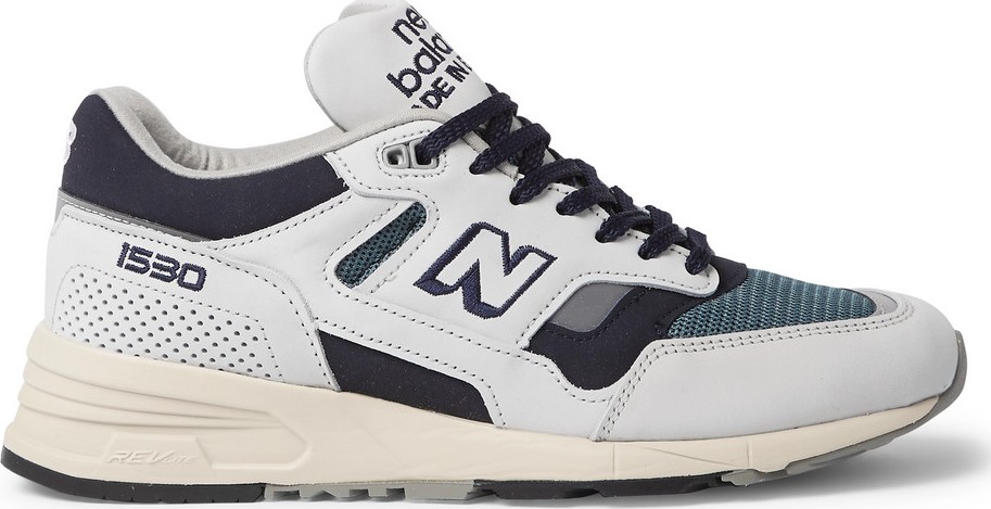 New Balance 1530 Leather, Nubuck and Mesh Sneakers