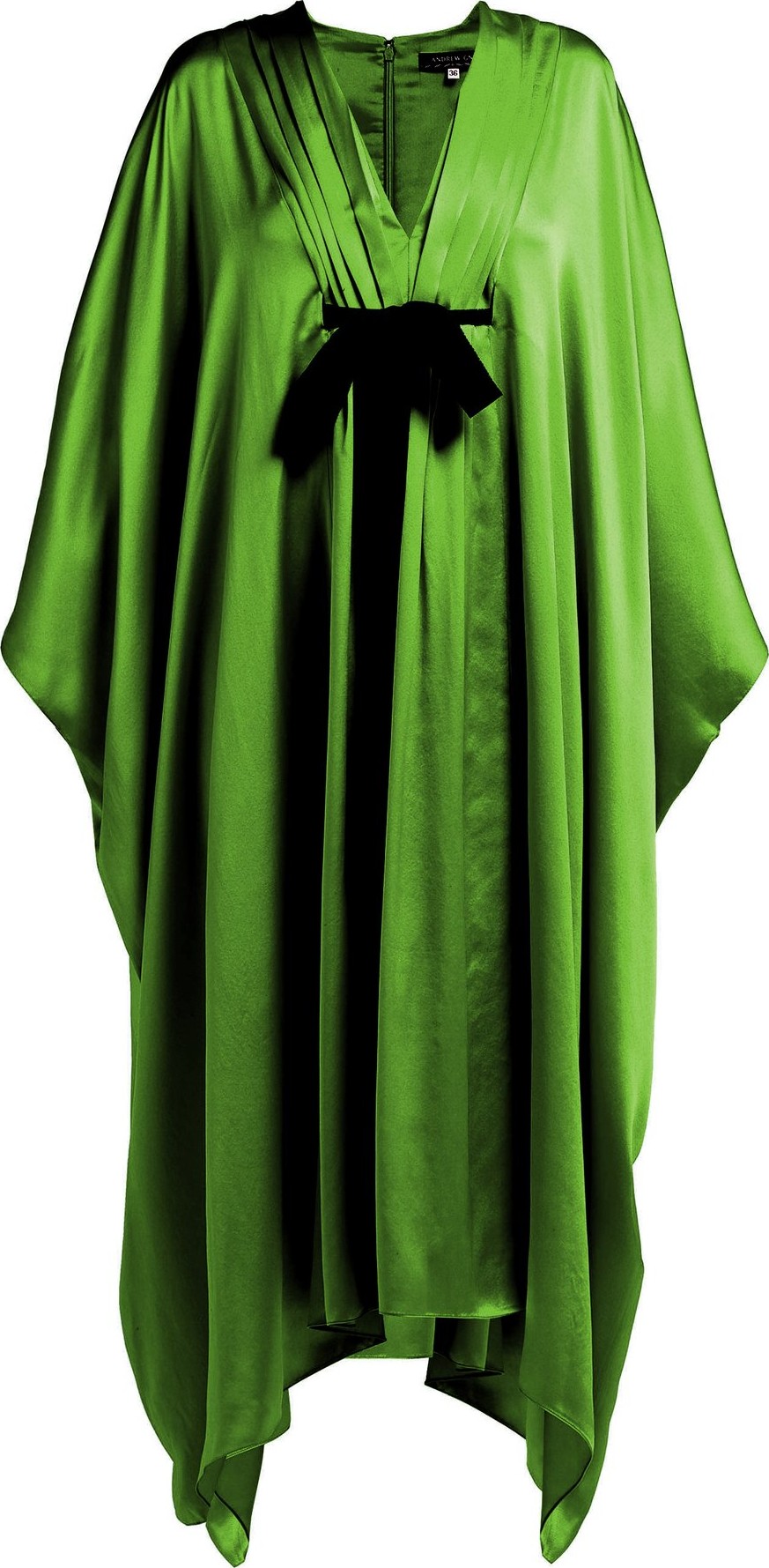 Andrew Gn V-neck tie-waist silk gown