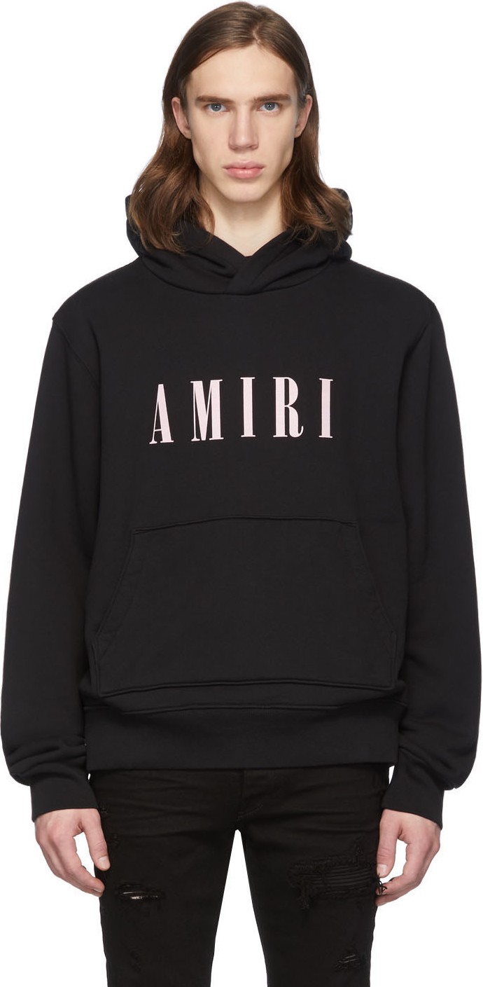 Amiri Black & Pink Core Hoodie