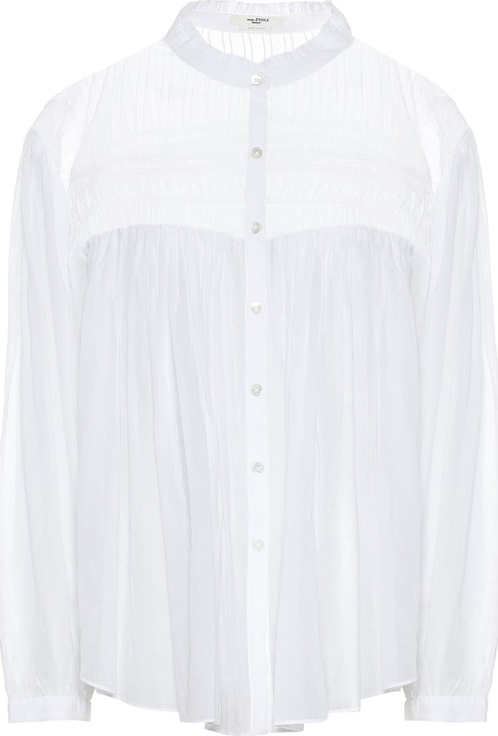 Isabel Marant Etoile Lalia smocked cotton blouse