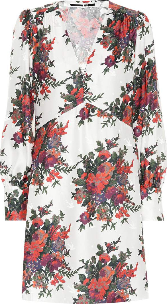 McQ - Alexander McQueen Vintage Floral silk minidress