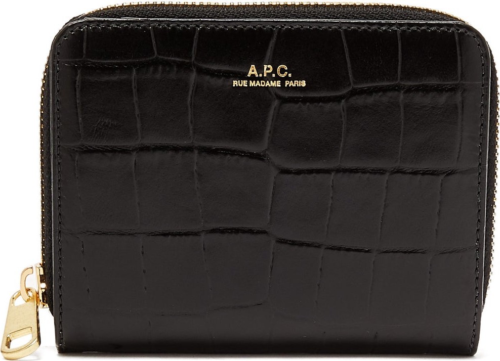 A.P.C. X Carhartt Emmanuelle croc-effect leather wallet