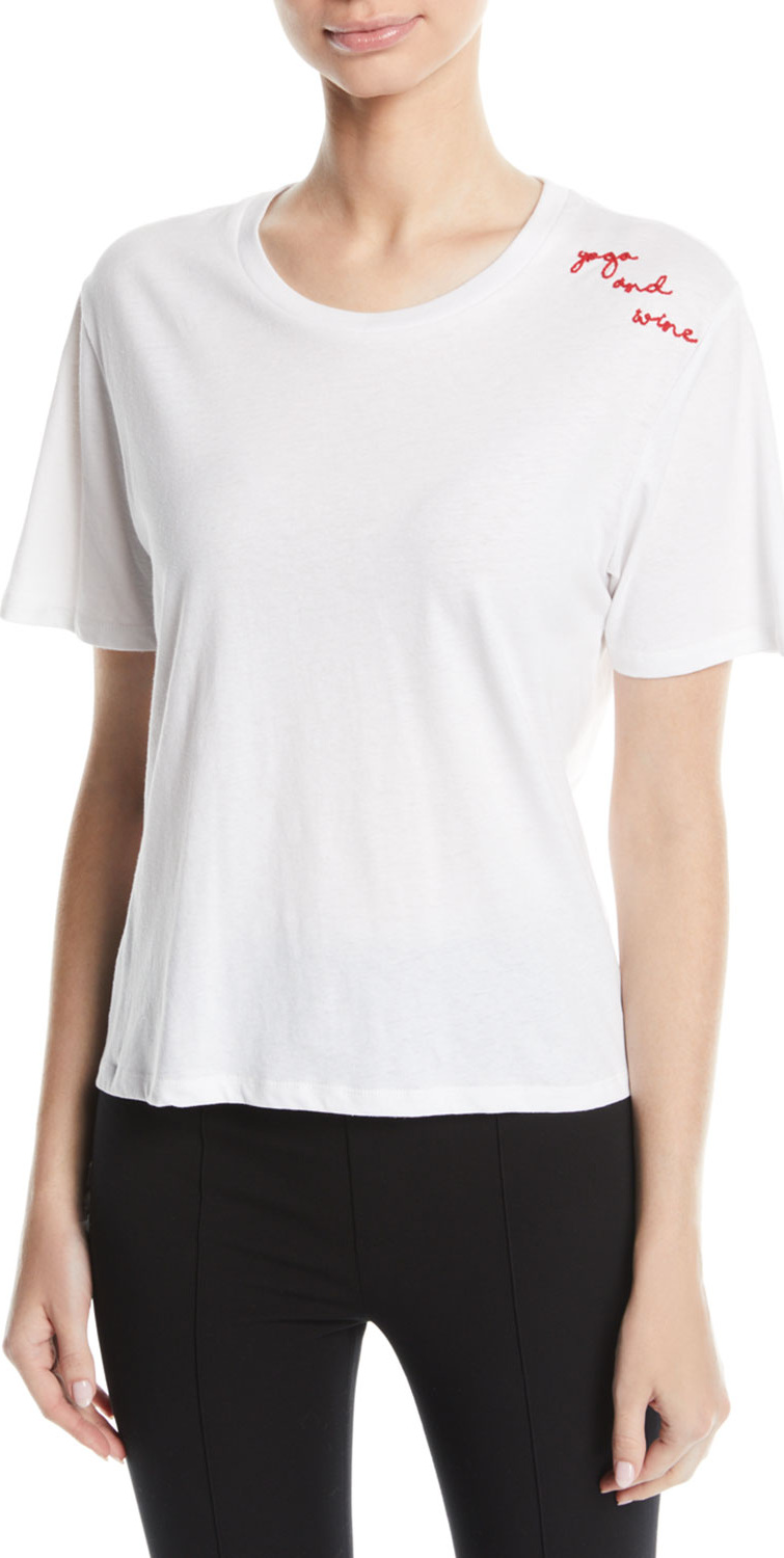 The Upside Yoga And Wine Scoop-Neck Tee