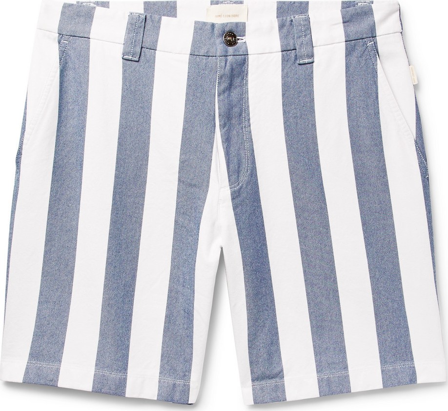 Aimé Leon Dore Slim-Fit Striped Cotton Oxford Shorts