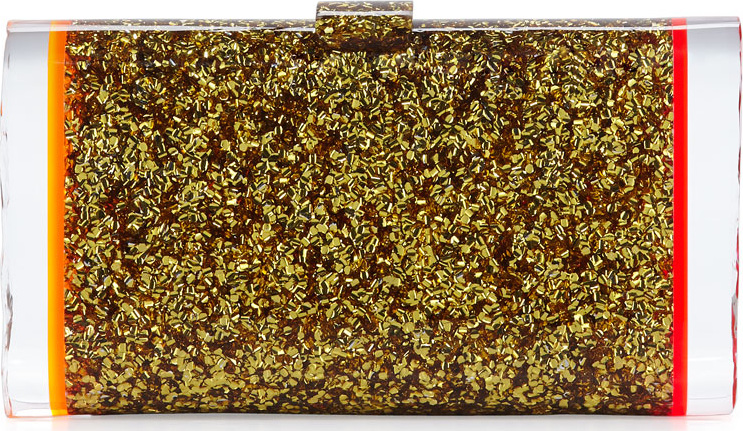 Edie Parker Lara Backlit Acrylic Clutch Bag