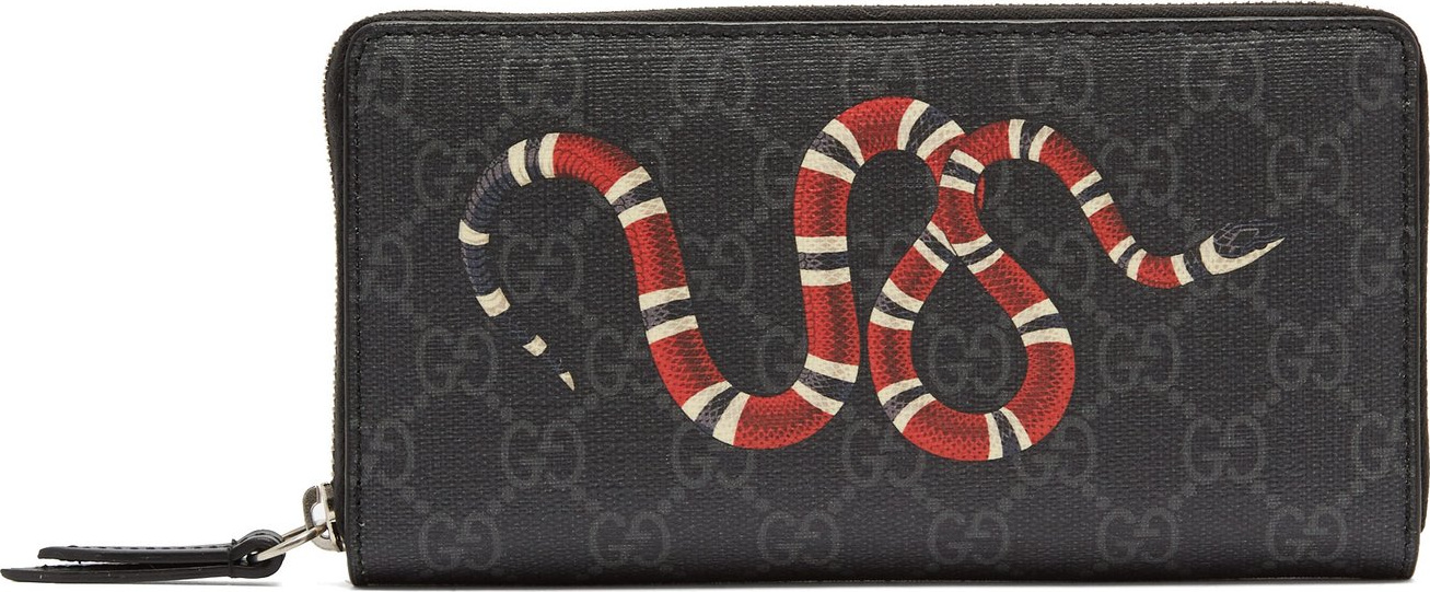 Gucci Kingsnake zip-around leather wallet