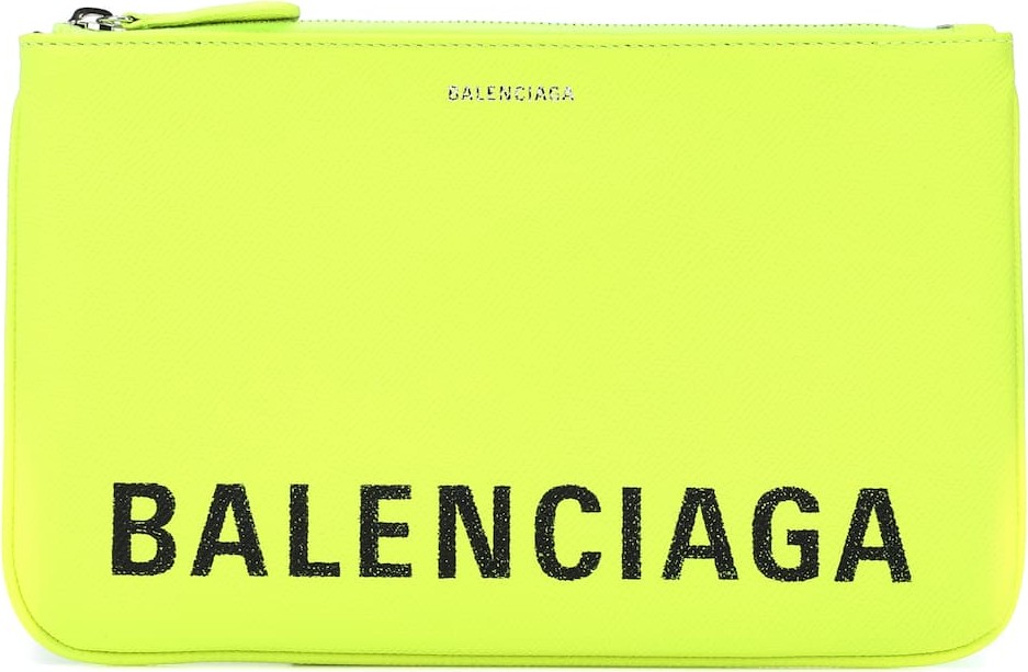 Balenciaga Ville leather clutch