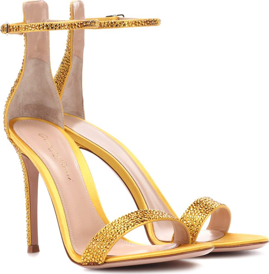 Gianvito Rossi Exclusive to mytheresa.com – Glam embellished satin sandals