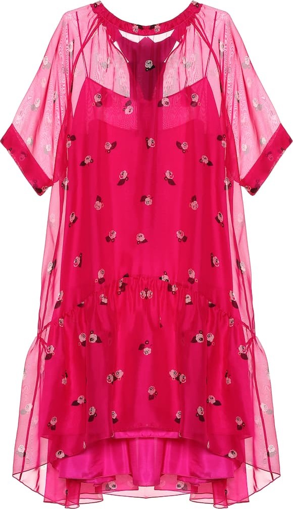 ROCHAS Floral-printed silk dress