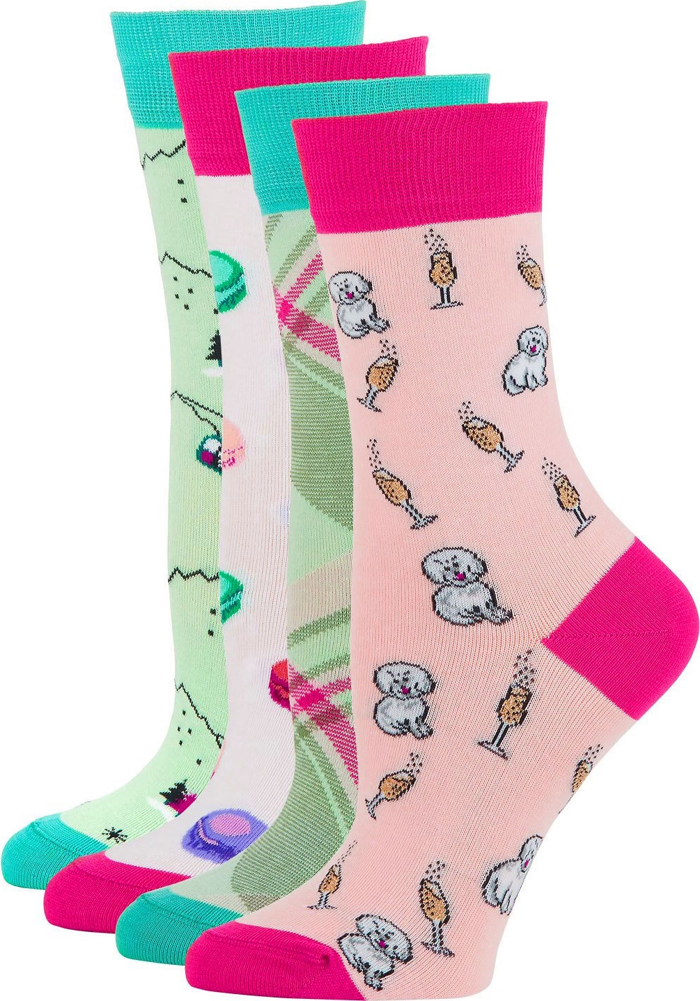 Neiman Marcus 4-Pack Novelty Motif Sock Set