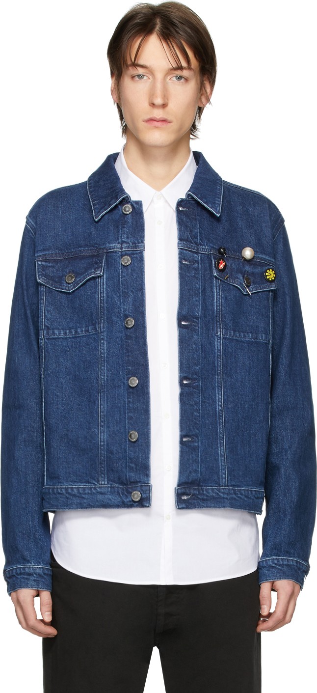 Raf Simons Blue Denim Slim Fit Jacket
