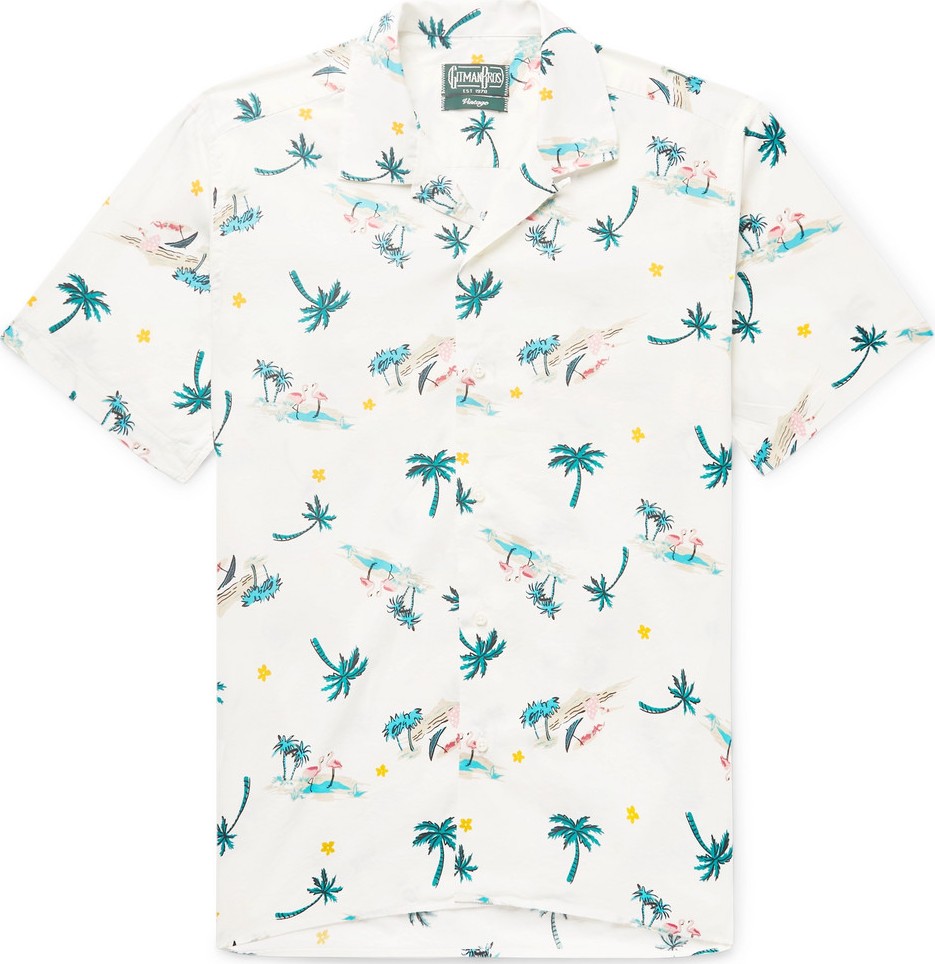 Gitman Vintage Camp-Collar Printed Cotton-Blend Shirt