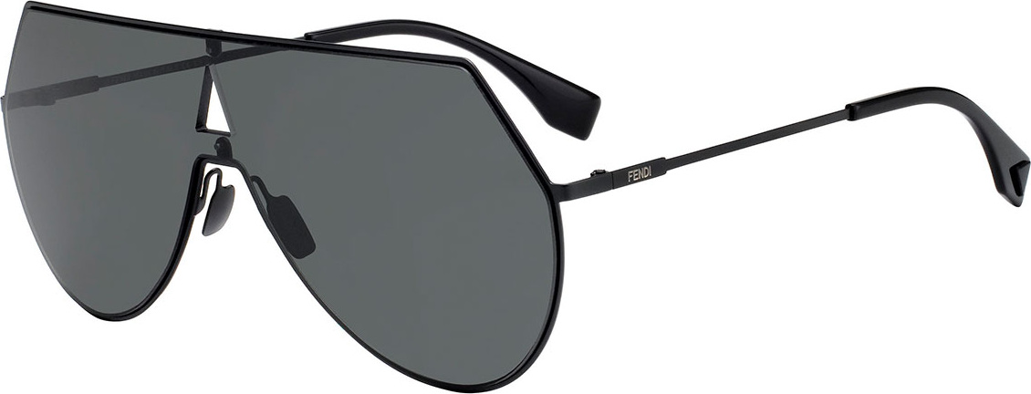 Fendi Eyeline Mitered Shield Sunglasses