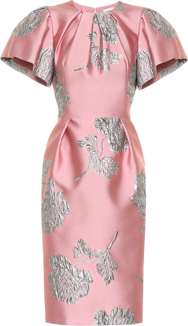Alexander McQueen Floral brocade midi dress