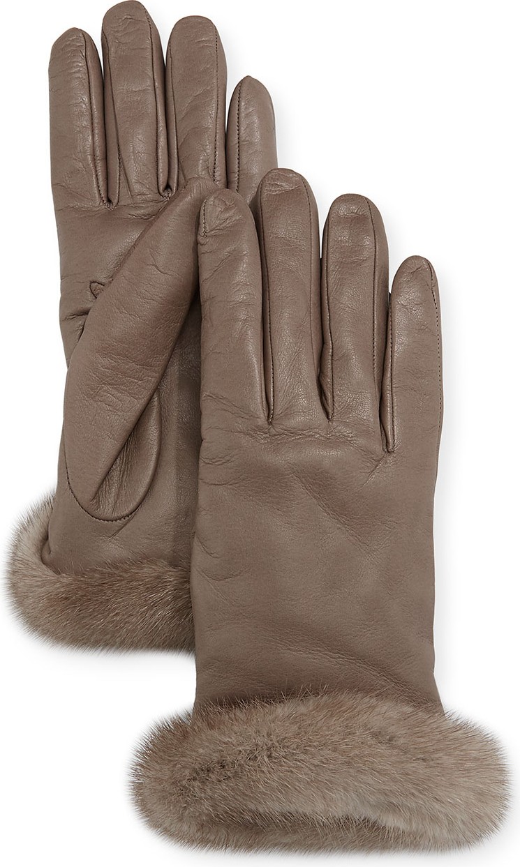 Guanti Giglio Fiorentino LEATHER GLOVE W MINK