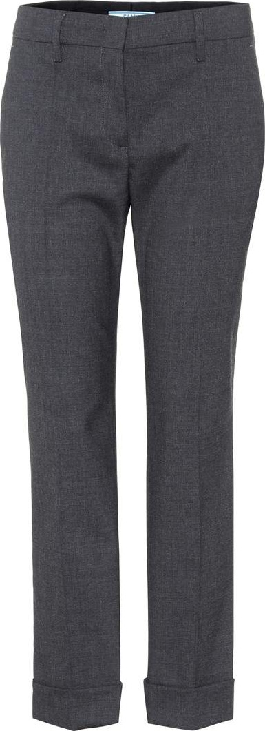 Prada Mid-rise virgin wool trousers