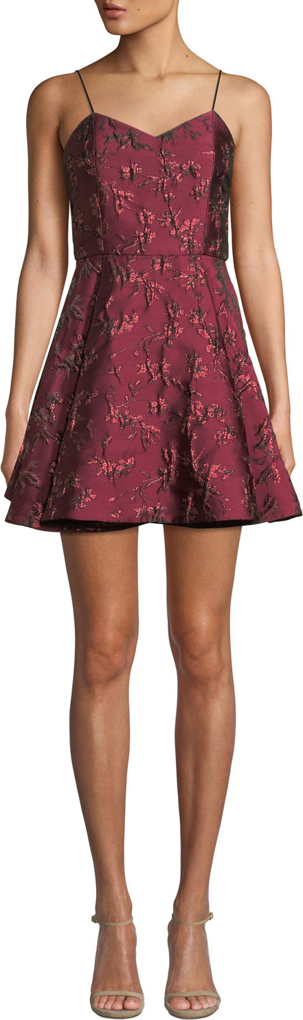 Alice + Olivia Anette Deep Pleat Party Dress