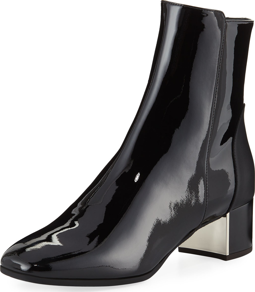 Giuseppe Zanotti Patent Leather Ankle Booties