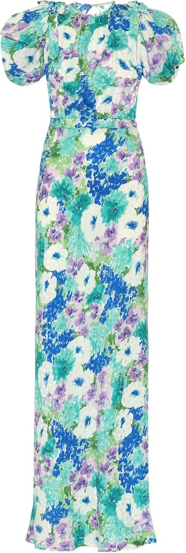 Alessandra Rich Floral silk maxi dress