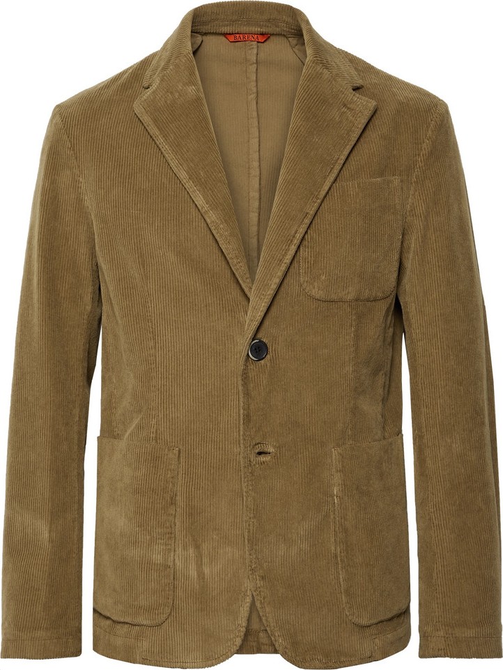 Barena Brown Stretch-Cotton Corduroy Blazer