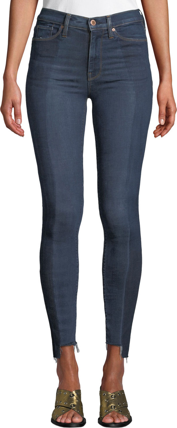 Hudson Barbara High-Rise Skinny Step-Hem Ankle Jeans - Enhance Denim