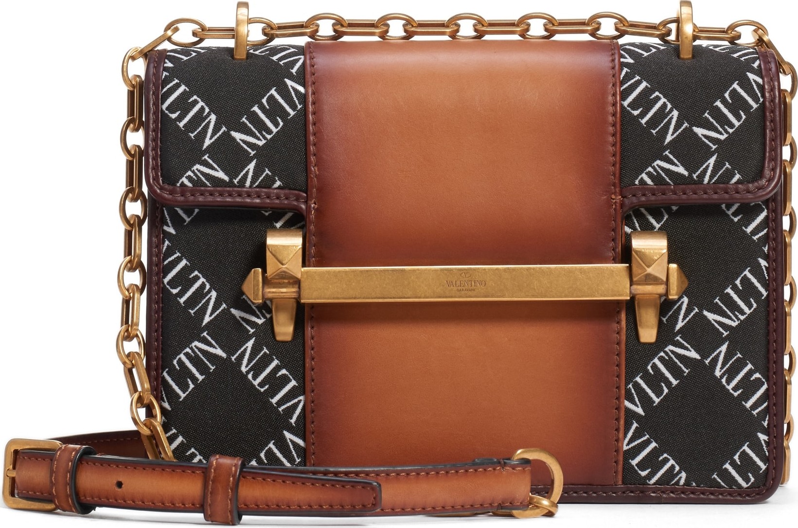 Valentino Small Uptown VLTN Logo Shoulder Bag