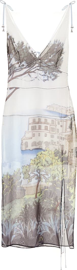 Altuzarra Printed silk midi dress