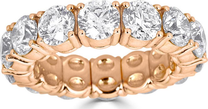 ZYDO Stretch 18k Rose Gold Large Round Diamond Ring