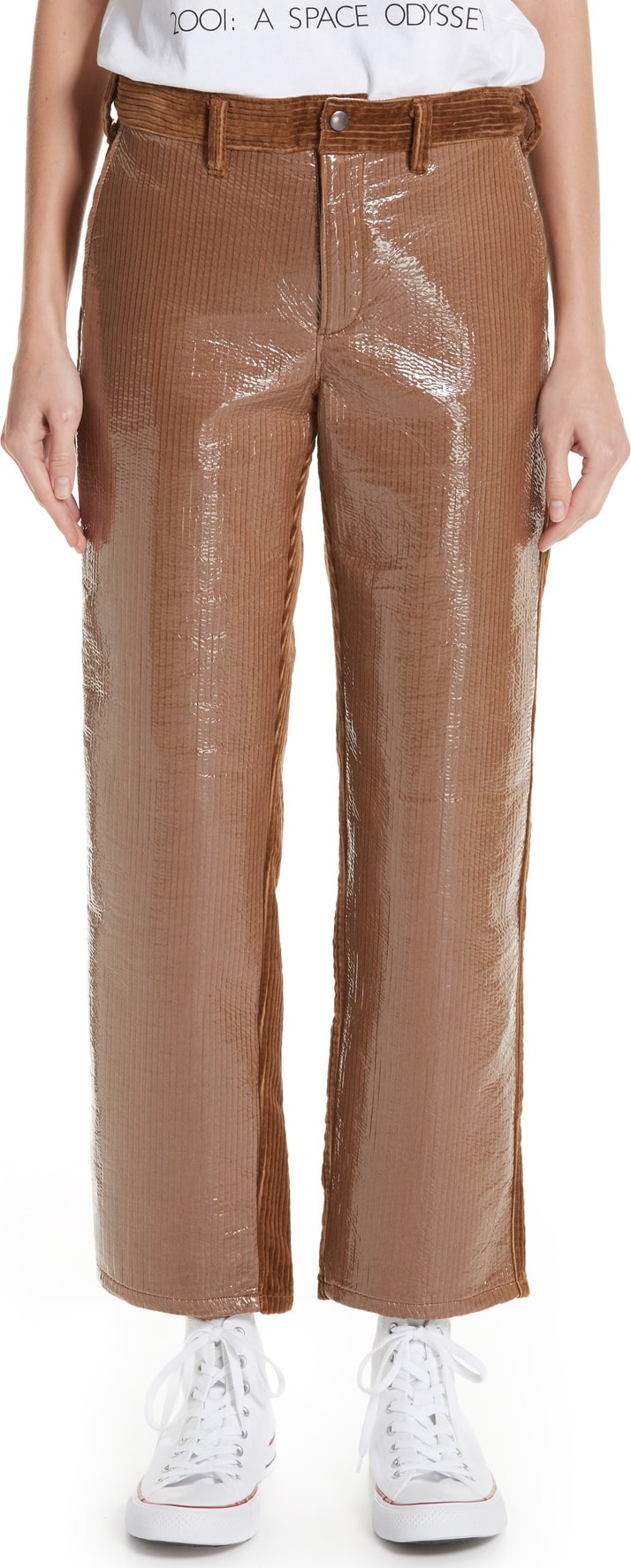 Undercover Coated Front Corduroy Pants