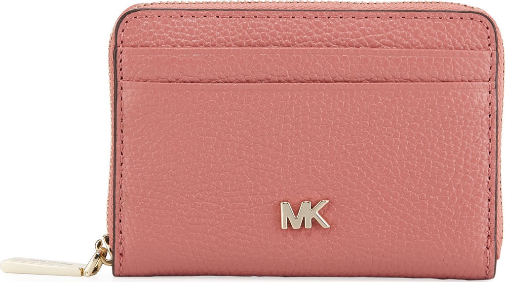 MICHAEL MICHAEL KORS Money Pieces Leather Zip-Around Coin Purse/Card Case MICHAEL MICHAEL KORS Money Pieces Leather Zip-Around Coin Purse/Card Case