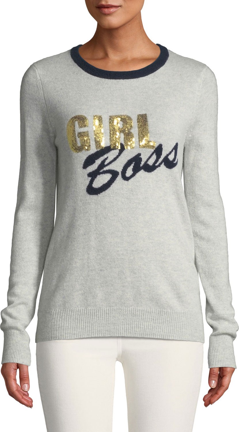 Autumn Cashmere Girl Boss Cashmere Crewneck Sweater