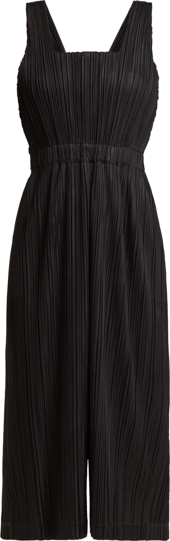 Pleats Please By Issey Miyake Pleated cross-back dungarees