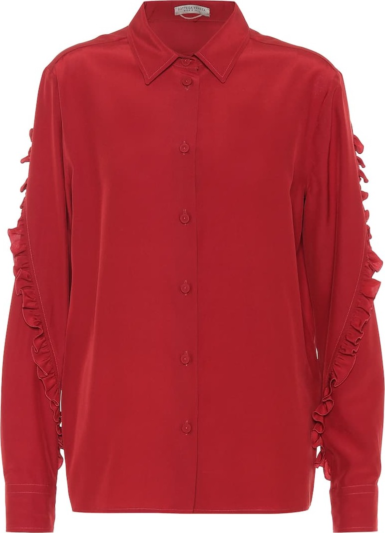 Bottega Veneta Ruffled silk top