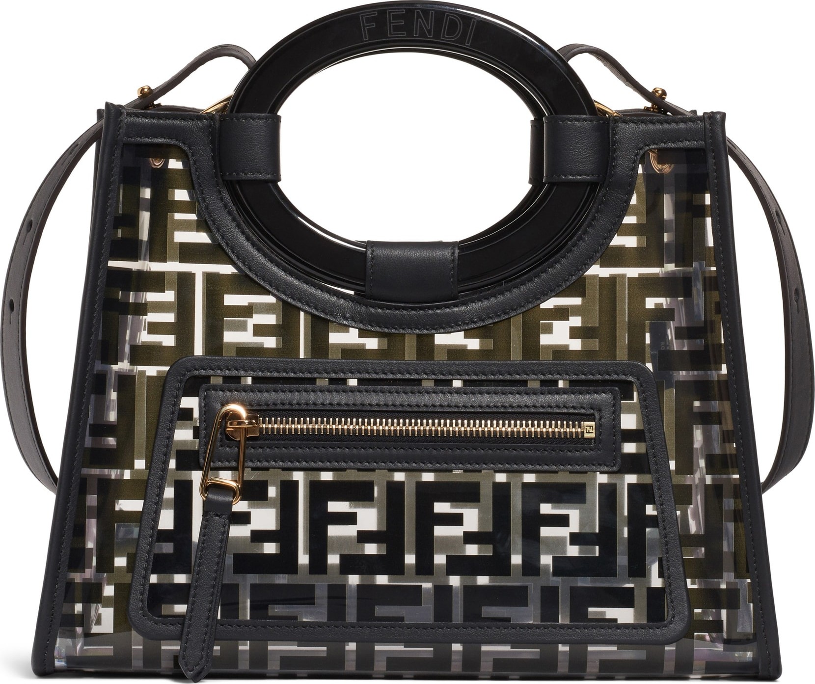 Fendi Small Runway Logo Transparent Shopper