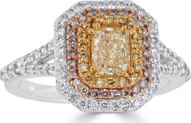 ZYDO Limoncello 18k Gold & Tricolor Yellow Diamond Ring